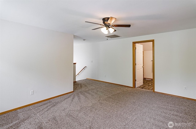821 Sarah Ct NW, Olympia, WA 98502 - empty room featuring carpet floors, baseboards, and ceiling fan