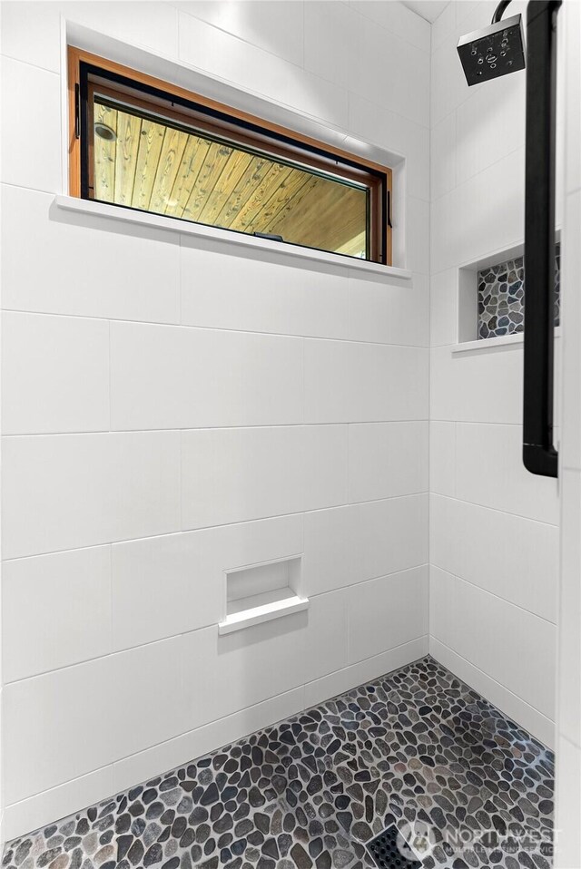 19 Davelaar Dr, Mazama, WA 98833 - full bathroom with stone finish floors and tiled shower