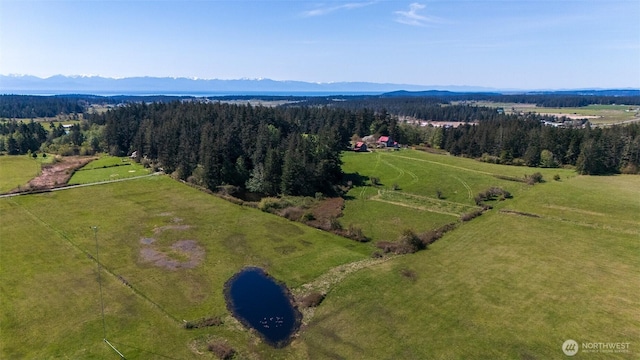 472 Redtail Ln, Lopez Island, WA 98261 - overview of rural landscape with a heavily wooded area