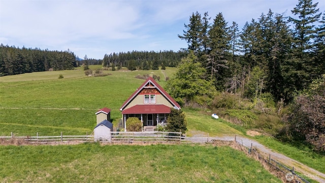 472 Redtail Ln, Lopez Island, WA 98261 - view of front facade featuring a view of trees