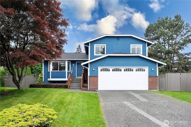 2 199th Pl SE, Bothell, WA 98012 - split level home with brick siding, driveway, and a garage