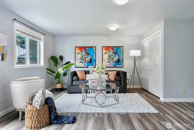 2 199th Pl SE, Bothell, WA 98012 - living area featuring baseboards and wood finished floors