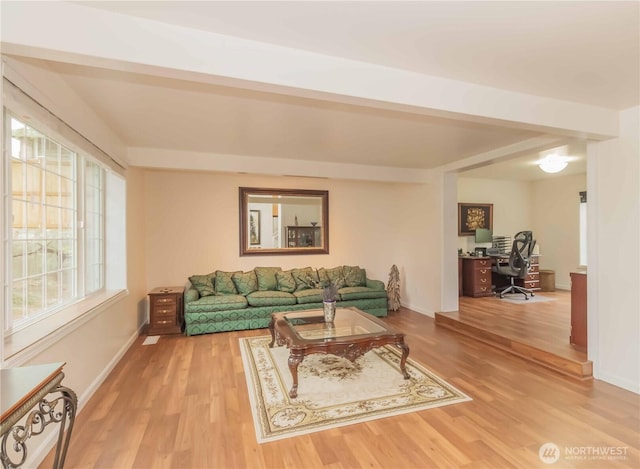 5610 Norpoint Way NE, Tacoma, WA 98422 - living room featuring light wood finished floors and a desk