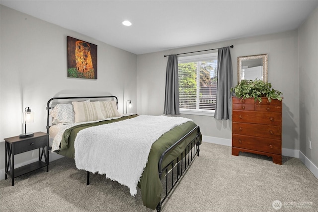 21301 48th Ave W Unit A104, Mountlake Terrace, WA 98043 - bedroom with baseboards, carpet flooring, and recessed lighting