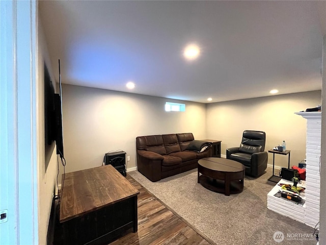 6612 E B St, Tacoma, WA 98404 - living room featuring wood finished floors and recessed lighting