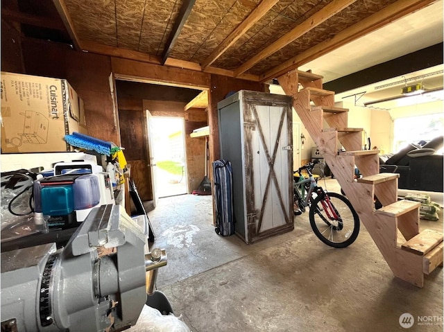 6612 E B St, Tacoma, WA 98404 - miscellaneous room with unfinished concrete floors
