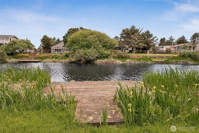 177 N Razor Clam Dr SW, Ocean Shores, WA 98569 - water view featuring a boat dock