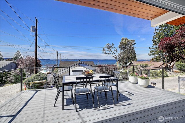 275 Maple St, Camano Island, WA 98282 - wooden deck featuring outdoor dining area
