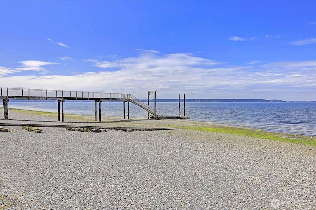 275 Maple St, Camano Island, WA 98282 - water view featuring a pier and local beach