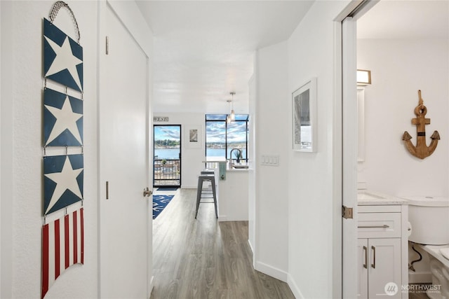 817 Kitsap St, Port Orchard, WA 98366 - corridor with wood finished floors
