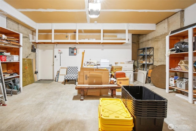 817 Kitsap St, Port Orchard, WA 98366 - garage featuring a garage door opener and electric panel
