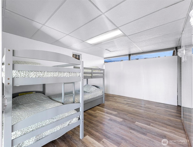 7491 Birch Bay Dr, Blaine, WA 98230 - bedroom featuring wood finished floors and a paneled ceiling