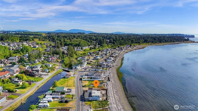 7491 Birch Bay Dr, Blaine, WA 98230 - drone / aerial view of a water and mountain view