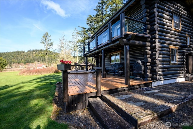54 Center View Dr, Decatur Island, WA 98221 - deck with a yard