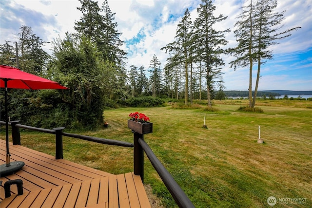 54 Center View Dr, Decatur Island, WA 98221 - deck with a lawn