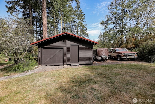 54 Center View Dr, Decatur Island, WA 98221 - garage featuring a shed