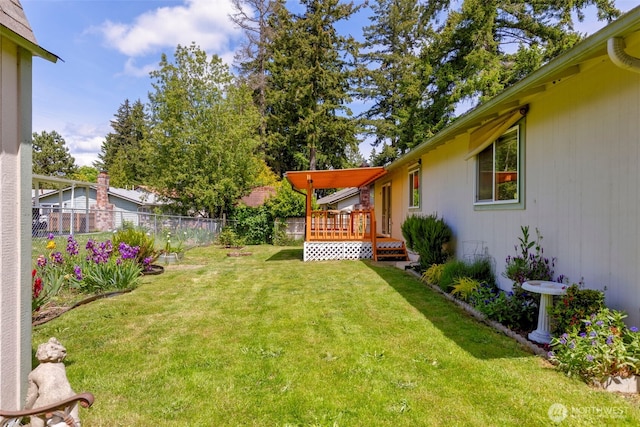 7475 Trica Ave, Bremerton, WA 98311 - view of yard featuring a wooden deck