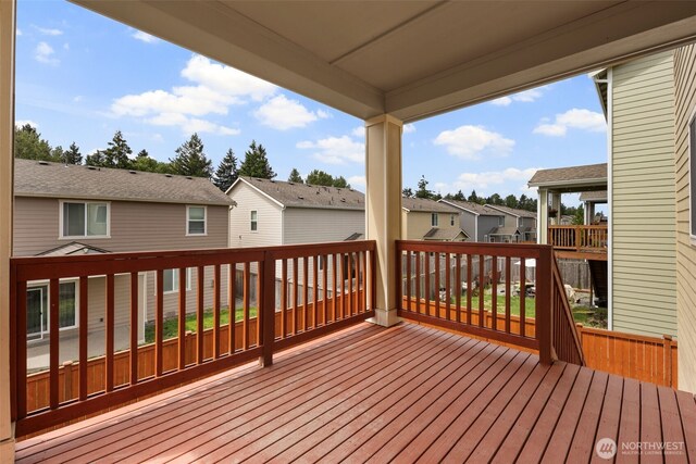 14204 67th Avenue Ct E, Puyallup, WA 98373 - wooden terrace featuring a residential view