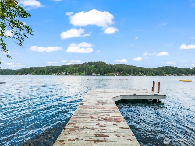 1201 Summit Lake Shore Rd NW, East Olympia, WA 98502 - dock area featuring a wooded view and a water view