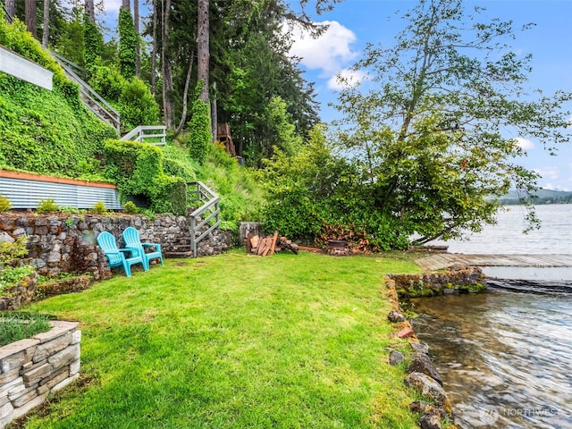 1201 Summit Lake Shore Rd NW, East Olympia, WA 98502 - view of green lawn with a water view