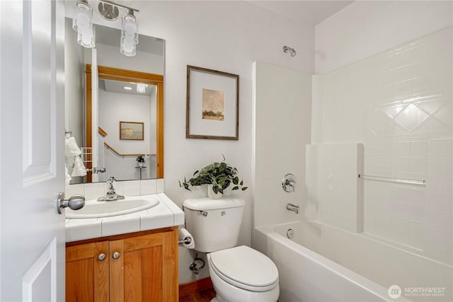 6348 34th Ave SW Unit C, Seattle, WA 98126 - bathroom with toilet, vanity, and  shower combination