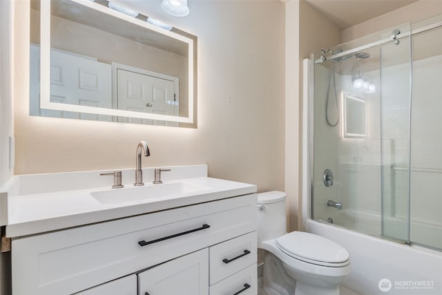 11710 SE 310th St, Auburn, WA 98092 - full bath featuring vanity, toilet, and shower / bath combination with glass door