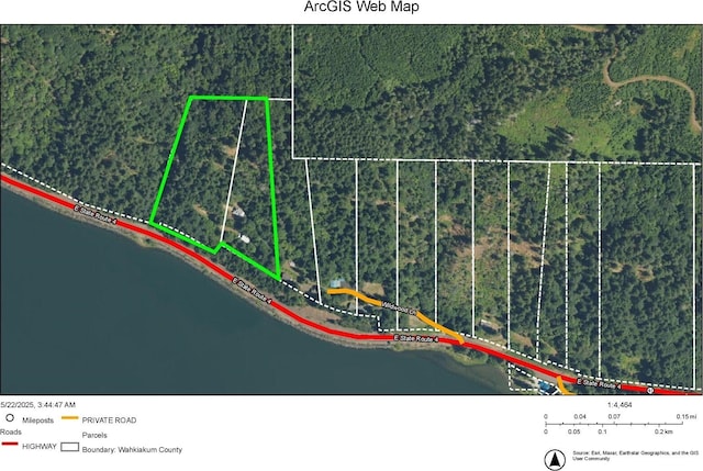 46 Wildwood Ln, Cathlamet, WA 98612 - map / location featuring property parcel outlined