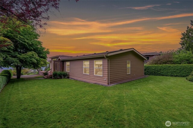 2570 Island View Ln, Lummi Island, WA 98262 - view of back of property at dusk