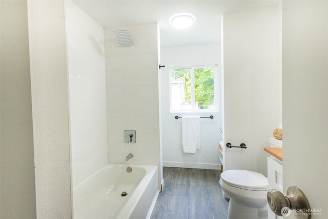 3333 228th St Unit 42, Bothell, WA 98021 - bathroom with toilet, wood finished floors, vanity, and  shower combination