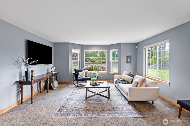 20460 Noll Rd NE, Poulsbo, WA 98370 - carpeted living room with baseboards