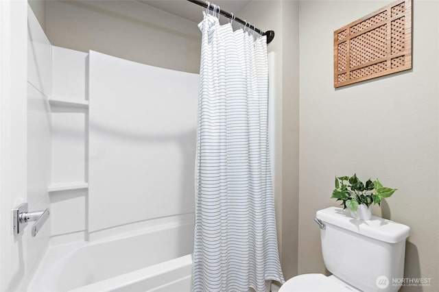 5614 Douglas Ave SE, Auburn, WA 98092 - bathroom with toilet and shower / bath combo with shower curtain