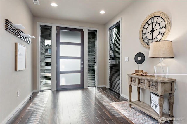 5614 Douglas Ave SE, Auburn, WA 98092 - foyer with wood finished floors, baseboards, and recessed lighting
