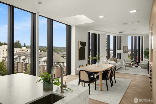 999 110th Ave NE Unit 600, Bellevue, WA 98004 - dining space featuring expansive windows