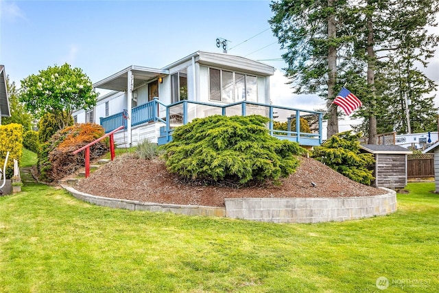 5142 Seaview Dr, Blaine, WA 98230 - view of home's exterior with a lawn