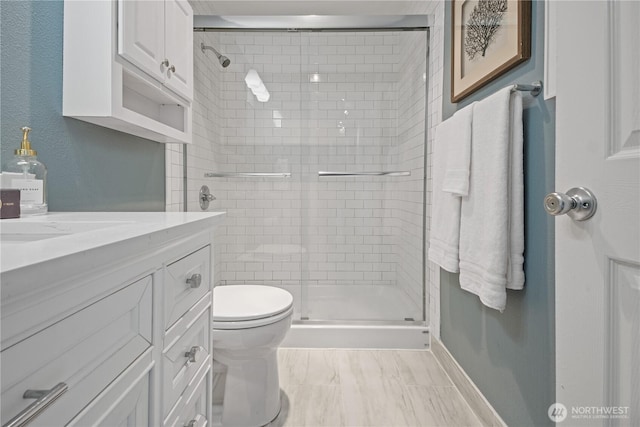 2524 Boyer Ave E Unit 108, Seattle, WA 98102 - bathroom with a stall shower, toilet, and vanity