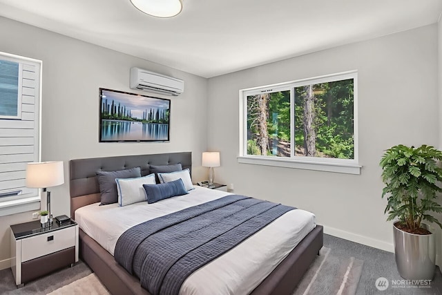 8922 NE 173rd Pl Unit A, Bothell, WA 98011 - bedroom featuring a wall unit AC and carpet floors