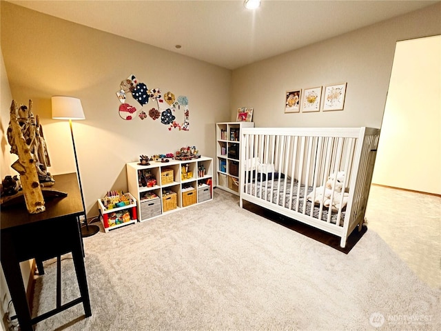 10802 NE 27th Ct, Vancouver, WA 98686 - bedroom featuring carpet flooring, a crib, and baseboards