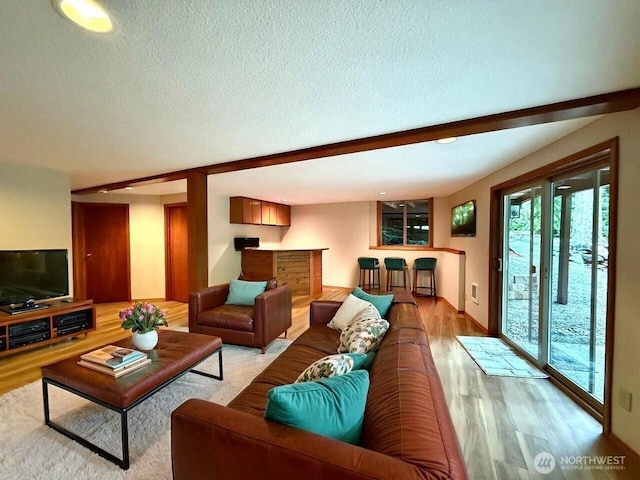 10802 NE 27th Ct, Vancouver, WA 98686 - living room with light wood-type flooring and a textured ceiling
