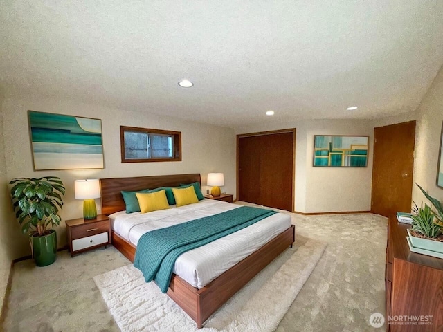 10802 NE 27th Ct, Vancouver, WA 98686 - carpeted bedroom featuring recessed lighting, a textured ceiling, and baseboards
