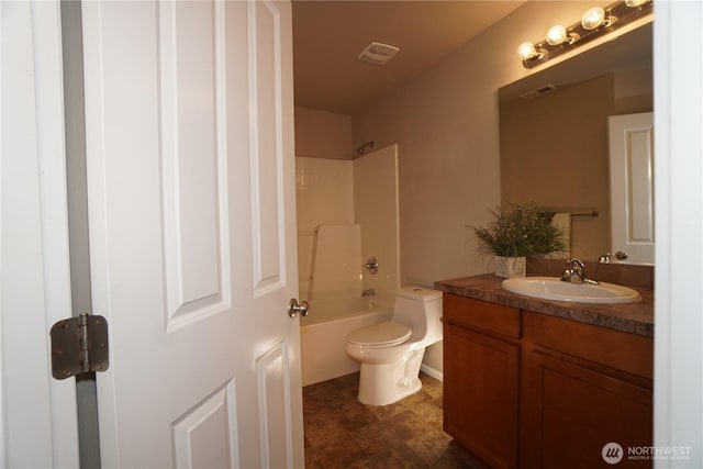 26133 242nd Ave SE, Maple Valley, WA 98038 - bathroom featuring vanity, toilet, and  shower combination