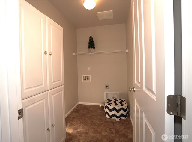 26133 242nd Ave SE, Maple Valley, WA 98038 - washroom with cabinet space, washer hookup, hookup for an electric dryer, and baseboards