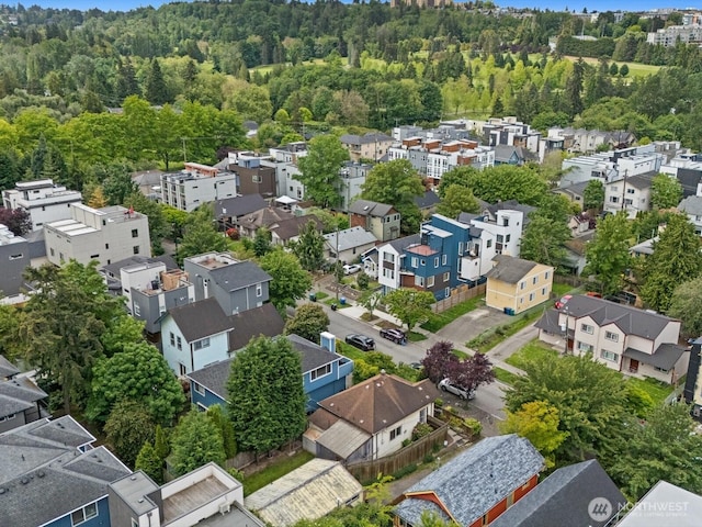 4116 25th Ave SW, Seattle, WA 98106 - aerial view of residential area with a heavily wooded area