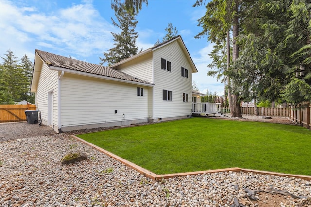 140 E Mountain View Dr, Allyn, WA 98524 - back of property with a deck