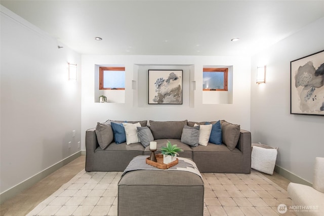 528 N 83rd St, Seattle, WA 98103 - living room with baseboards and recessed lighting