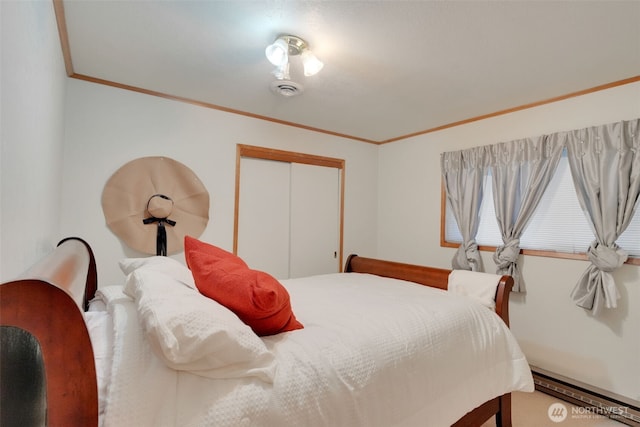 284 Division Ave, Morton, WA 98356 - bedroom featuring crown molding and a closet