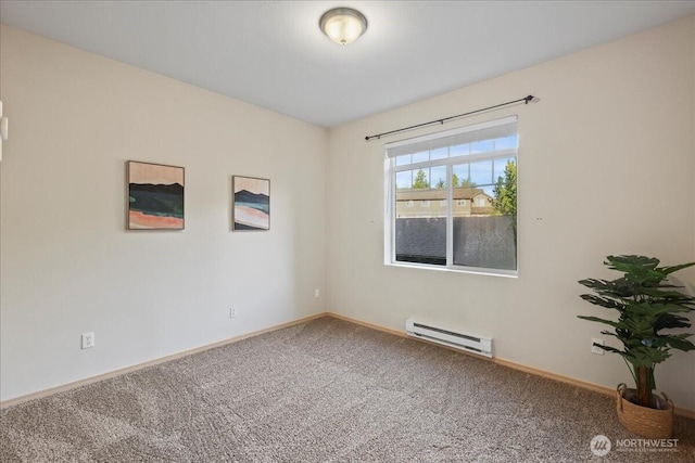 18930 Bothell Everett Hwy Unit V201, Bothell, WA 98012 - carpeted empty room with a baseboard heating unit and baseboards