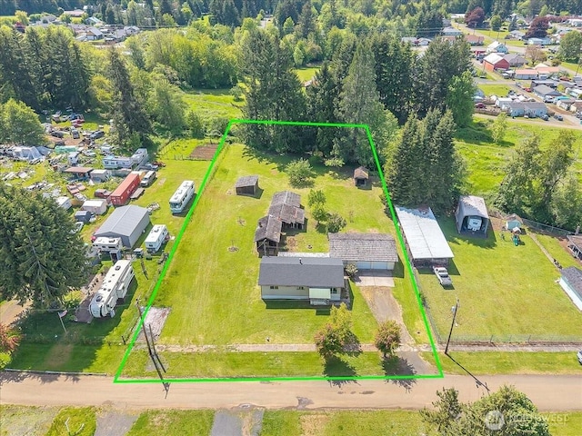 315 Washington St, Pe Ell, WA 98572 - aerial view of property's location featuring property boundaries highlighted