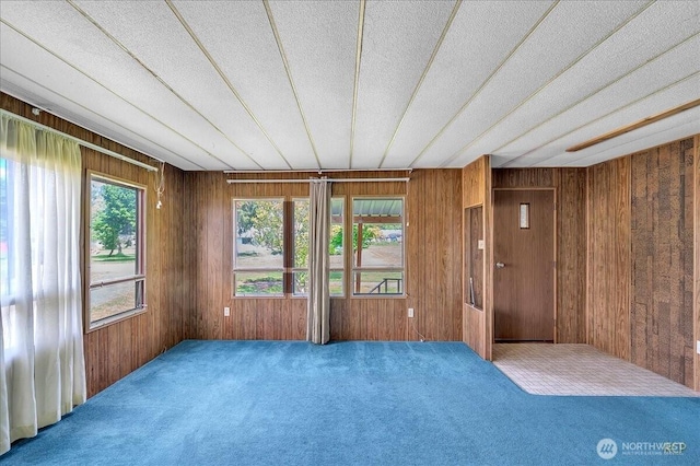 315 Washington St, Pe Ell, WA 98572 - carpeted empty room featuring wood walls