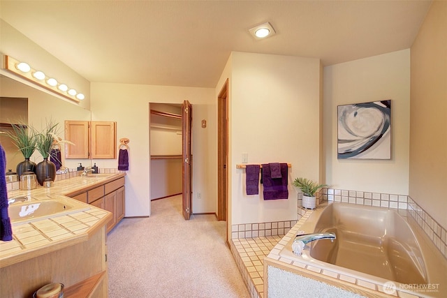9430 Hoeder Ln, Bothell, WA 98011 - full bath featuring double vanity, a garden tub, and baseboards