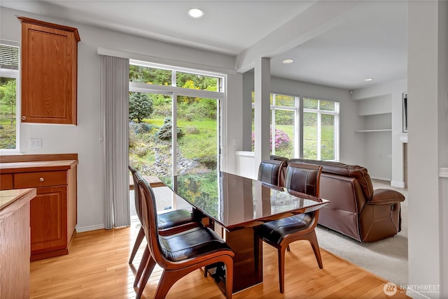 8130 104th Street Ct SW, Lakewood, WA 98498 - dining room with healthy amount of natural light, recessed lighting, and light wood-style floors